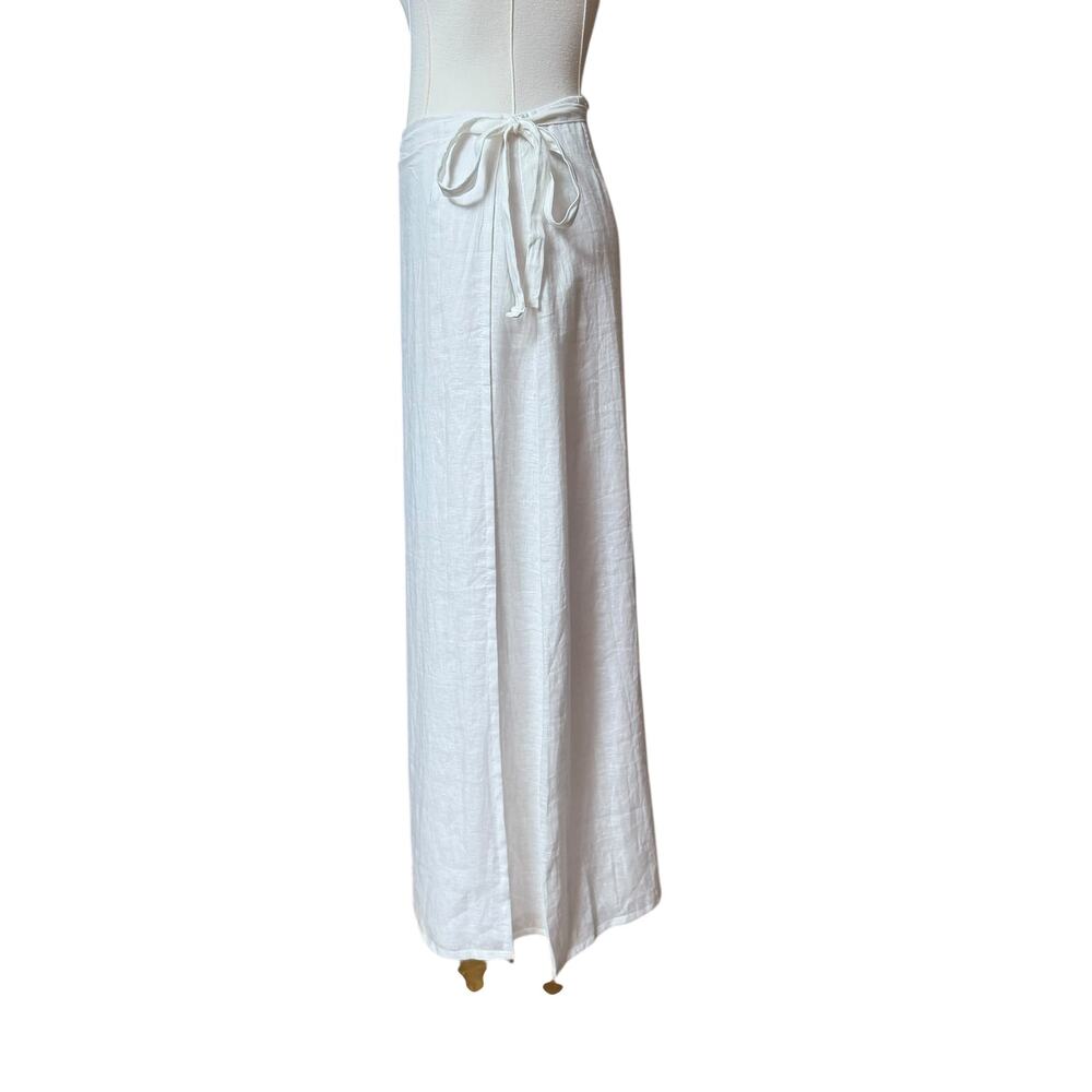 Faithfull The Brand Elodia Wrap Skirt 100% Linen 4 High Waist Side Tie-fastening - Picture 8 of 16